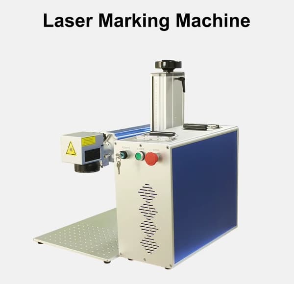 50W 8000mm/s fiberlasermärkningsmaskin med 69 roterande enhet för metall- och icke-metallgravering/metallskärning och djupgravering