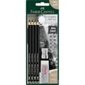 Miniatyrbild 1 av 2: Faber-Castell 115298 - Blyertspennor Set Pitt Graphite Matt, 5-delad, inkl. Blixt och Suddgummi