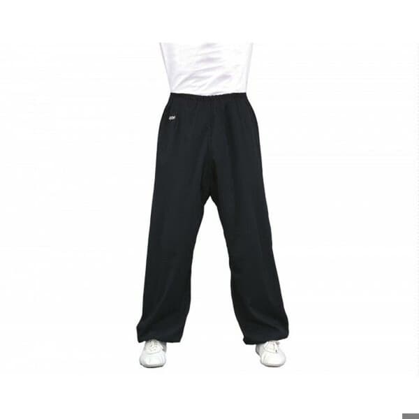 Kung-Fu-byxor - Kwon - Svart - Elastisk - Unisex - Storlek 160-210 cm