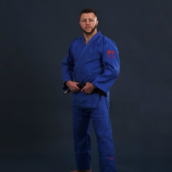 Superstar Judo Kimono 750 Gr - Fighting Films - IJF Godkänd - Blå - Storlek 190cm