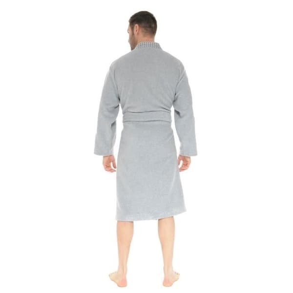 Kimono Lång - PILUS - Blaise - Ljus Grå - 2 Fickor - Bekväm