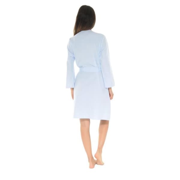 Kimono Court - Ysabel - 1227 - Blå och Vita Ränder - 100% Bomull - Långa Ärmar