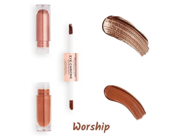 Makeup Revolution Makeup Revolution Eye Chrome Dobbeltsidig øyenskygge Mat&Chrom Worship 1 stk
