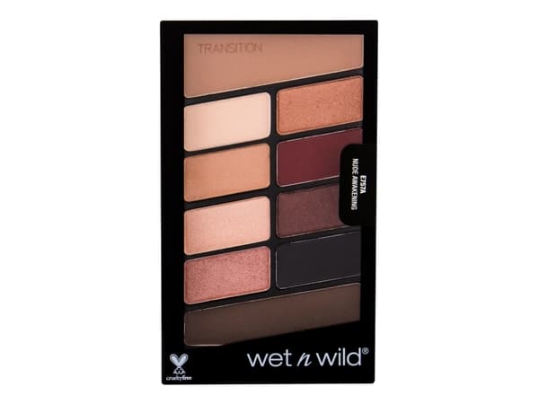 wet n wild Color Icon 10 Pan Palette, Savuinen, Tasoittava, Ihonväri, 757A, Nude Awakening, 10 väriä, Matta, Satiini