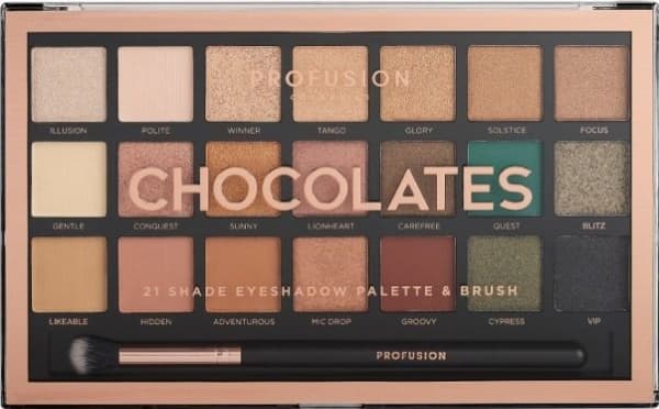 PROFUSION_Eyeshadow Palette 21 eyeshadow palette with brush Chocolates