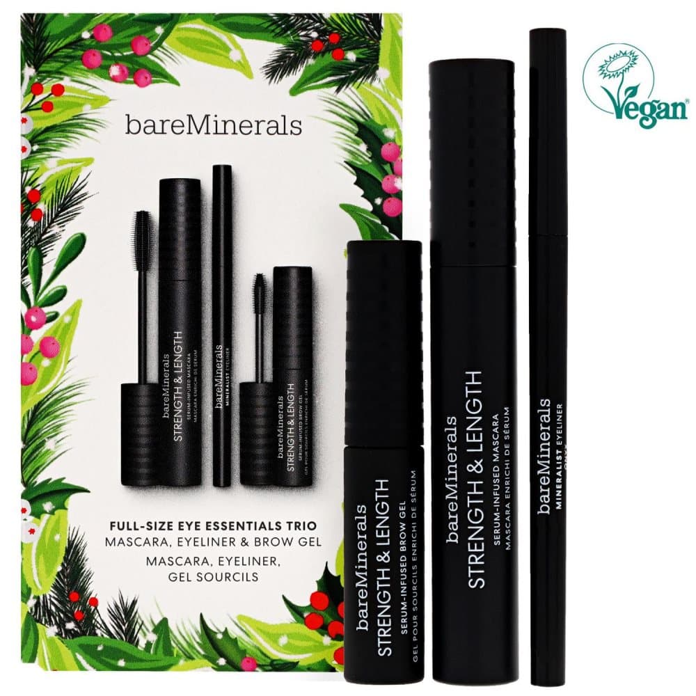 Bare Minerals EYE ESSENTIAL TRIO-Mascara, Eyeliner, BrowGel