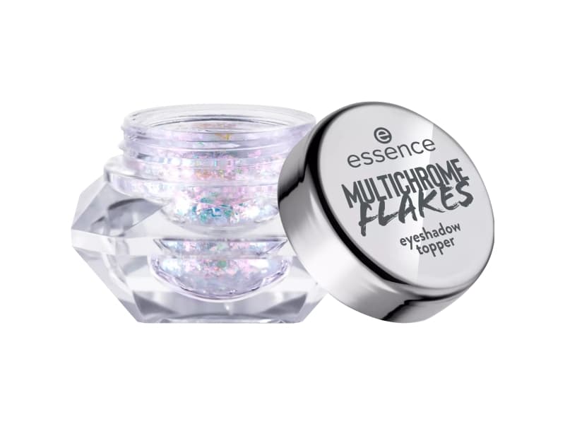 Essence MULTICHROME FLAKES eyeshadow topper, Vätska, Glitter, Lila