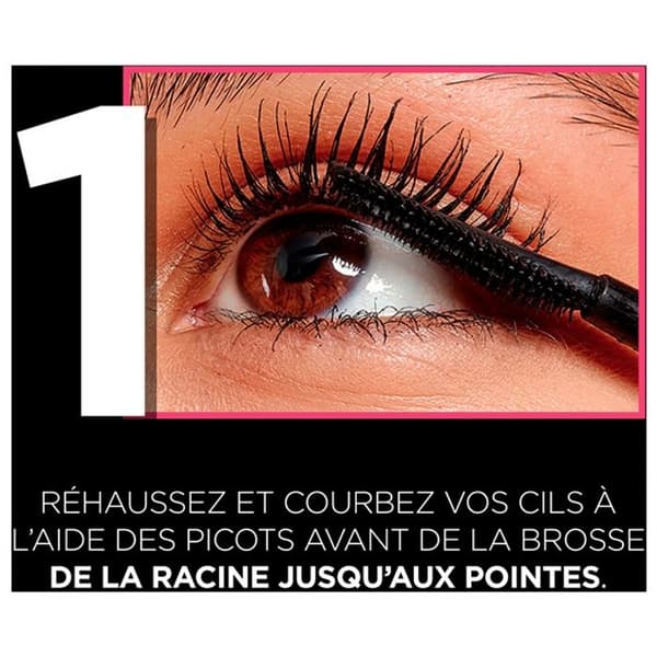Mascara - L'OREAL PARIS - Teleskoplyft - Svart - Synlig längd