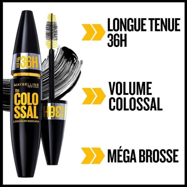 MAYBELLINE NEW YORK Colossal Waterproof Mascara Svart 9,5ml