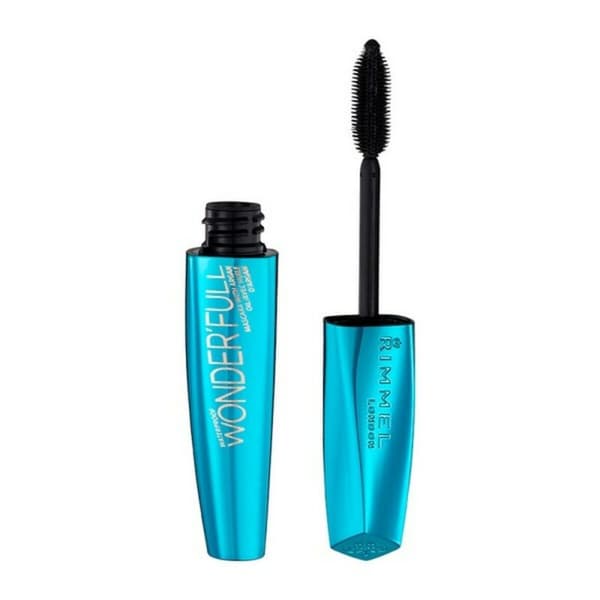Mascara til Øjenvipper Rimmel London - 001 - Black Wonder'Full Argan - 10 ml