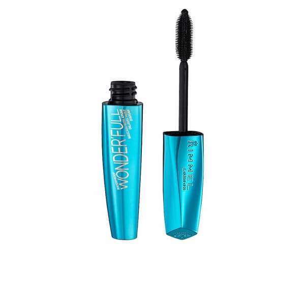 Mascara til Øjenvipper Rimmel London - 001 - Black Wonder'Full Argan - 10 ml