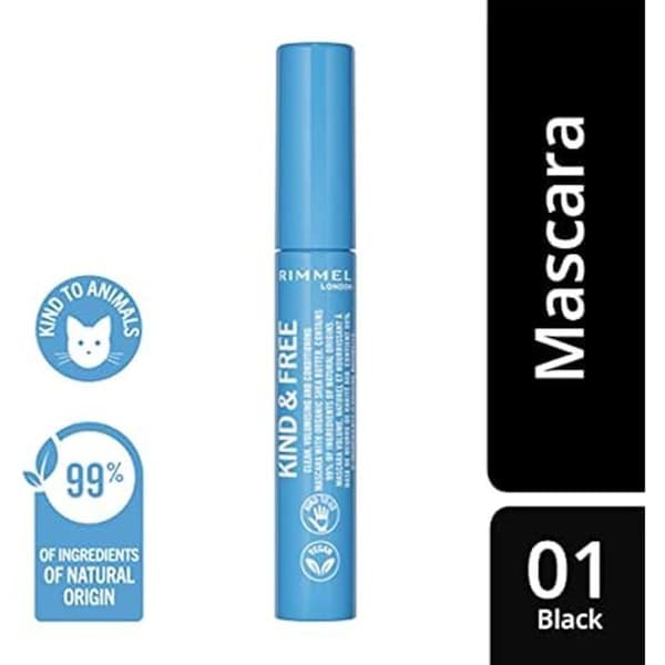 Mascara - RIMMEL - Kind &amp; Free - Svart - Vattentät - Volym och längd upp till 36 timmar