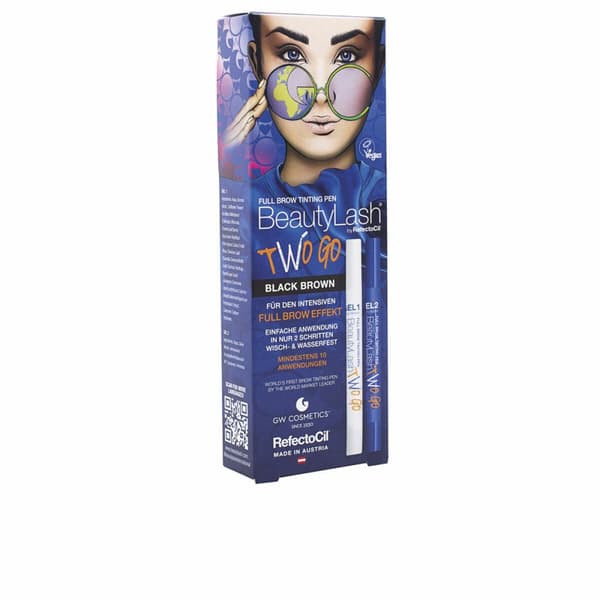 Øjenvippe Farve RefectoCil BeautyLash Two Go Black Brown 2 Dele