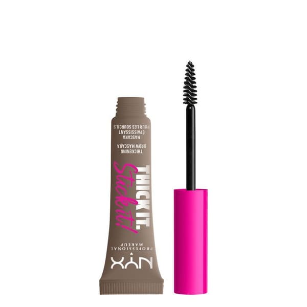 NYX Professional Makeup Tjock It. Stick det! Ögonbrynsmascara, tonad och förtätad Resultat 16h, Färg: Taupe (01)