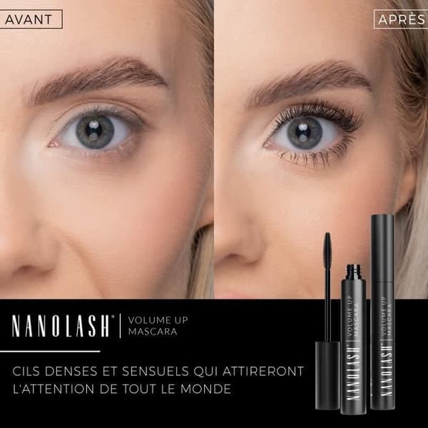Mascara - Nanolash - Tjocknande mascara 10 ml - Svart - Jämn applicering - Otrolig volym