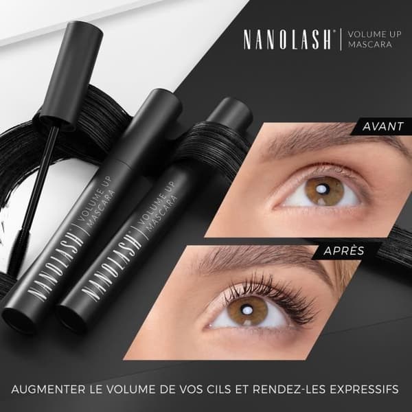 Mascara - Nanolash - Tjocknande mascara 10 ml - Svart - Jämn applicering - Otrolig volym