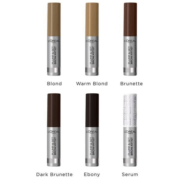 Mascara för ögonbryn - L'Oréal Paris - Brow Artist Plump &amp; Set - nyans: 108 Mörk Brunett - volymgel