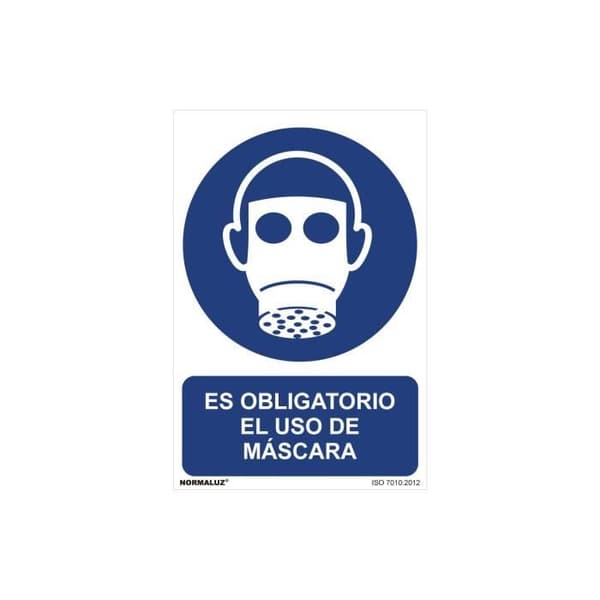 GENERISK - Obligatorisk användningsskylt ''ES Obligatorio El Uso De Mascara'' (PVC 0,7 mm) 30x40 cm