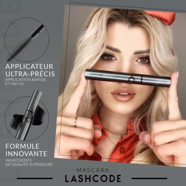 Lashcode Mascara 10ml - förlängande och förtjockande mascara, stimulerar ögonfransväxten