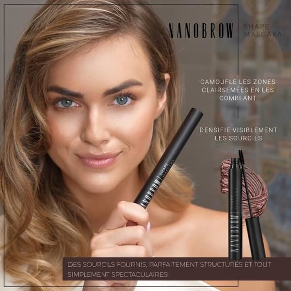 Brown Mascara Pour Sourcils Nanobrow Shape Mascara Brown - Tonad ögonbrynsmascara, definierar ögonbrynen perfekt