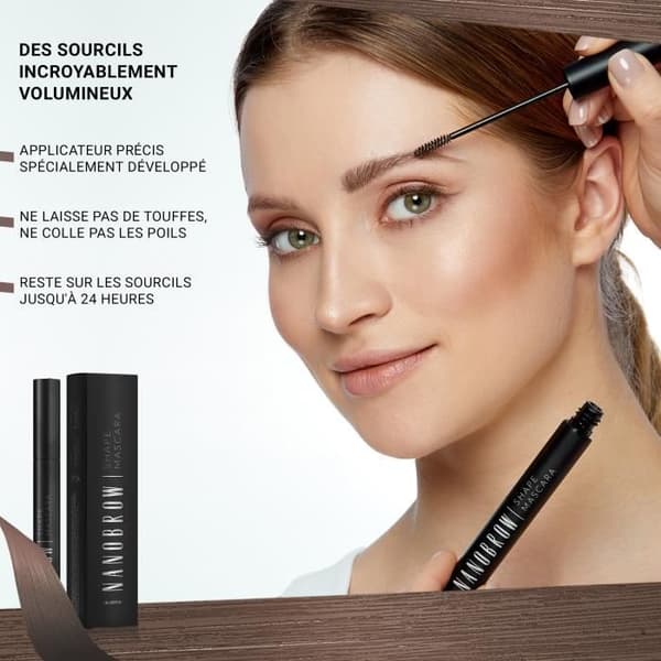 Brown Mascara Pour Sourcils Nanobrow Shape Mascara Brown - Tonad ögonbrynsmascara, definierar ögonbrynen perfekt