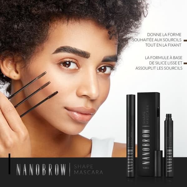Brown Mascara Pour Sourcils Nanobrow Shape Mascara Brown - Tonad ögonbrynsmascara, definierar ögonbrynen perfekt