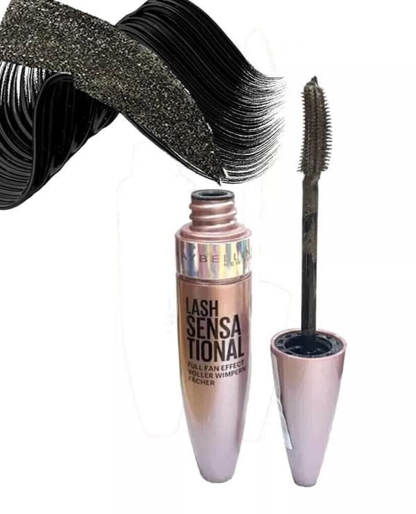 Maybelline Lash Sensational Full Fan Black Mascara with Gold Shimmer Effect-Black Gold