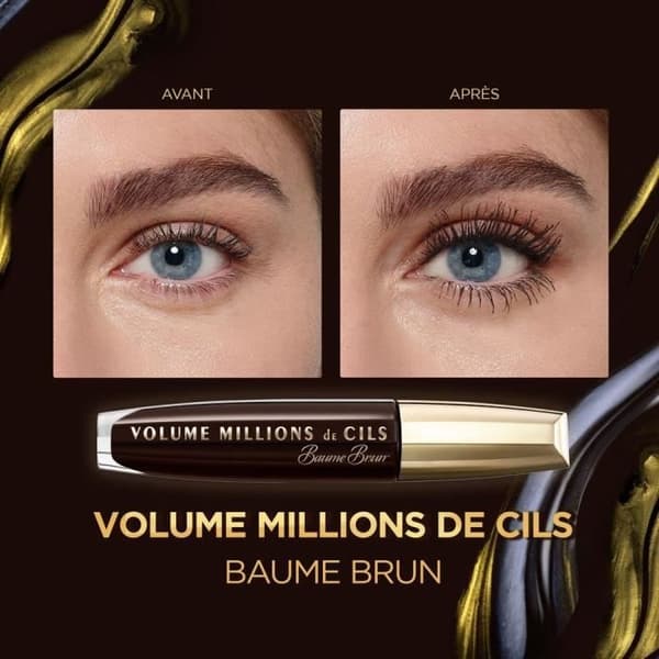 Mascara - L'OREAL PARIS - Volume Millions de Cils - Brun - Naturlig vård - 8,9 ml