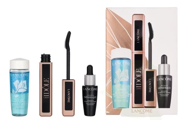 Lancome Lash Idole Mascara Set 48 ml Idole Lash 8gr/Genifique Serum 10ml/Bi-Facil 30ml