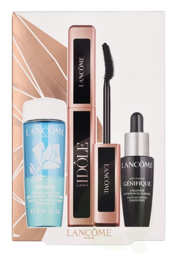 Lancome Lash Idole Mascara Set 48 ml Idole Lash 8gr/Genifique Serum 10ml/Bi-Facil 30ml