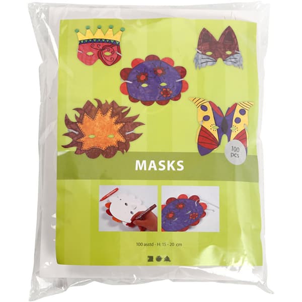 Masker av papp - 15-20 cm - 100 st