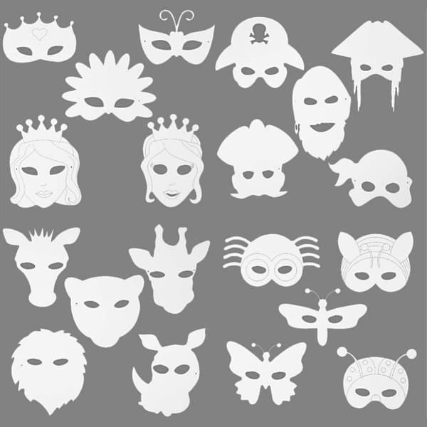 Masker - H: 13-22 cm - B: 17-25 cm - 64 st
