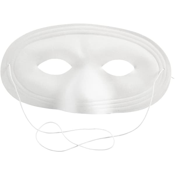 Vit Ögonmask Maskerad - B: 17,5 cm - 12 st