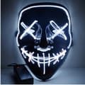 Miniatyrbild 2 av 7: The Purge El Wire Halloween LED Mask Svart (Vit)