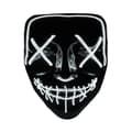 Miniatyrbild 1 av 7: The Purge El Wire Halloween LED Mask Svart (Vit)