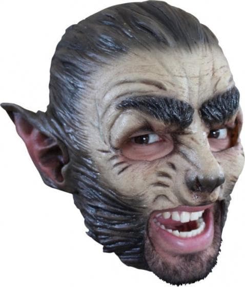 varulvmask latex beige/brun enstorlek
