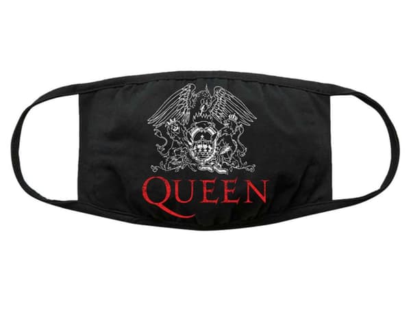 Queen Face Mask Logo Official Black Protective Covering Washable Reusable One Size