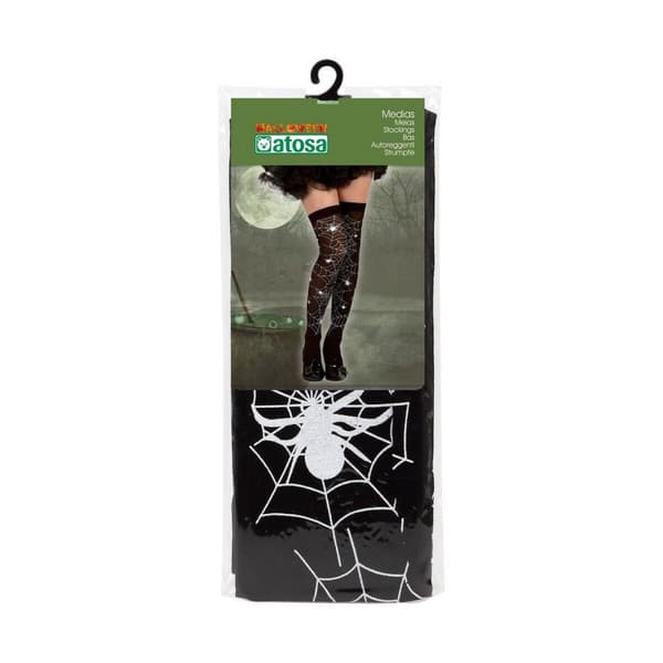 Kostume nylonstrømper Edderkop Onesize Sort Halloween