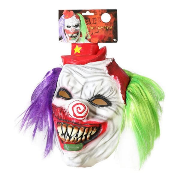 Maske Halloween Multifarvet Ond klovn