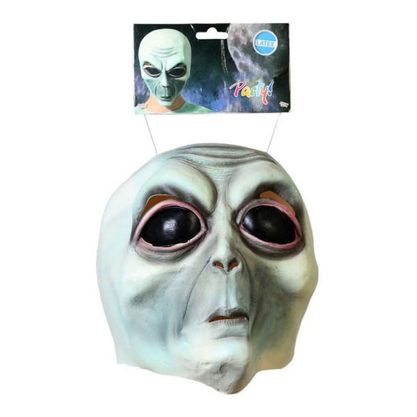 Maske Halloween Multifarvet Grøn alien