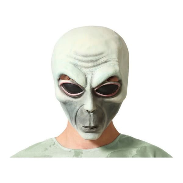 Maske Halloween Multifarvet Grøn alien