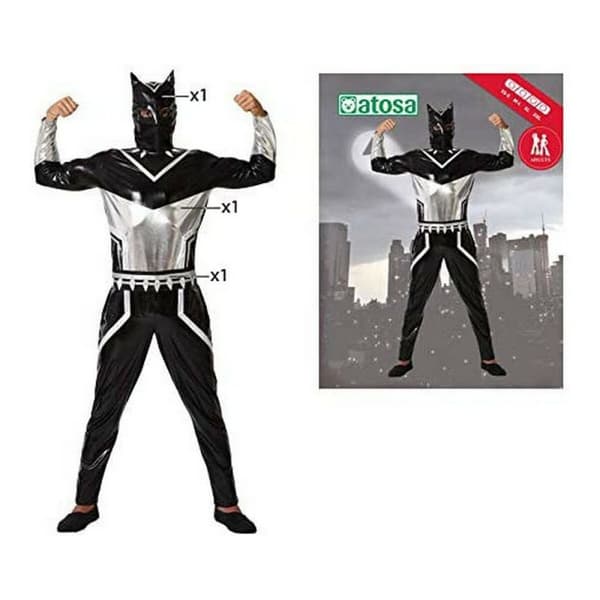 Kostume til voksne Black Panther Sort Superhelt - M/L