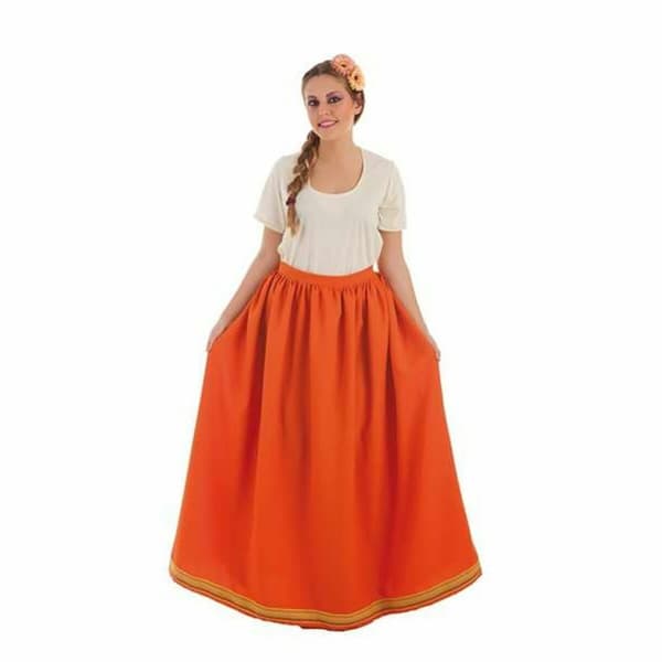 Nederdel Orange Middelalderlig - M