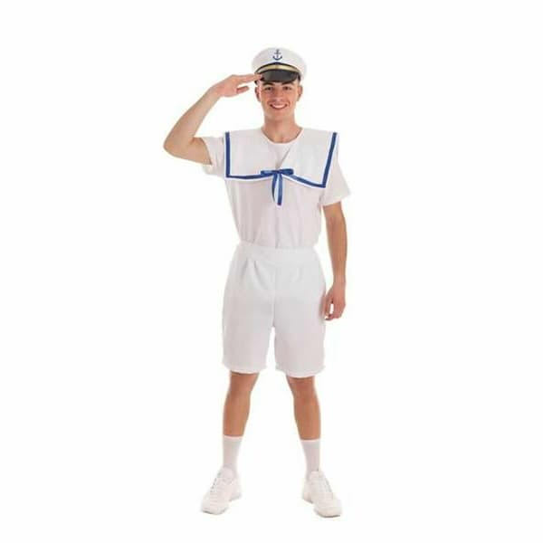 Kostume til voksne Hvid Sømand 3 Dele - XL