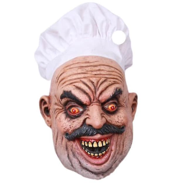 Sjove kokke latexmasker Halloween festrekvisitter