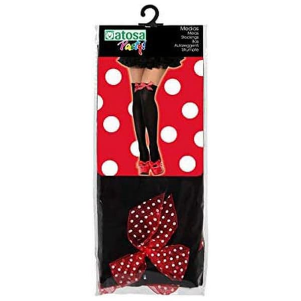 Kostume nylonstrømper Bow Onesize Sort