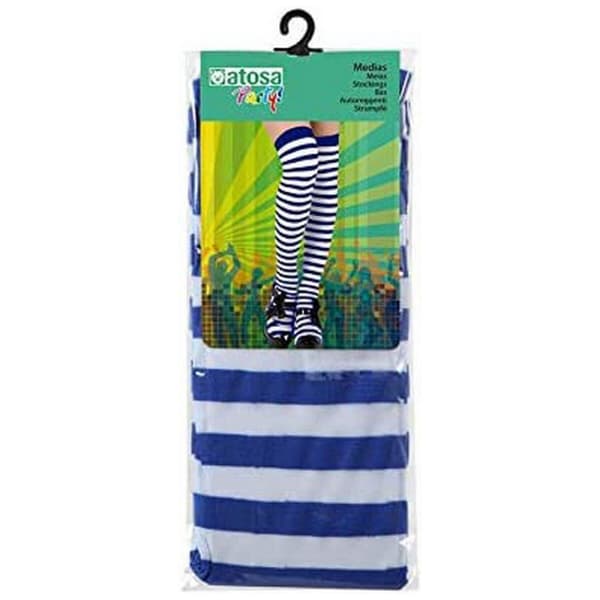 Kostume nylonstrømper Navy Onesize Blå
