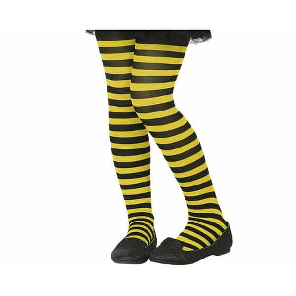 Kostume nylonstrømper Stribet Gul
