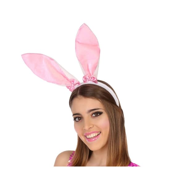 Hårbøjle Kostume Dame White Rabbit Pink dyr