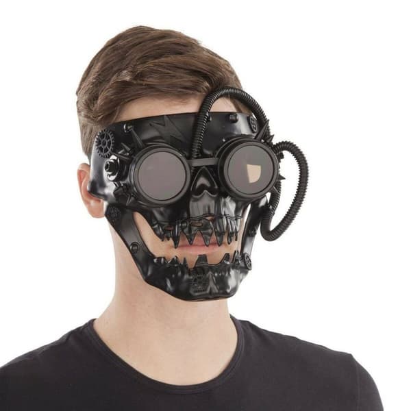 Maske My Other Me Sort Steampunk